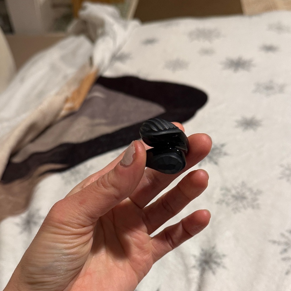 Glass Black Ring - image 7